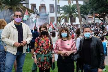 Telde secunda en la capital la concentración por la autodeterminación del pueblo saharaui/TA, Acfi Press y José Manuel García.